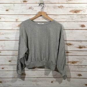Project Social T Snap Sleeve Sweatshirt - Gray - Small